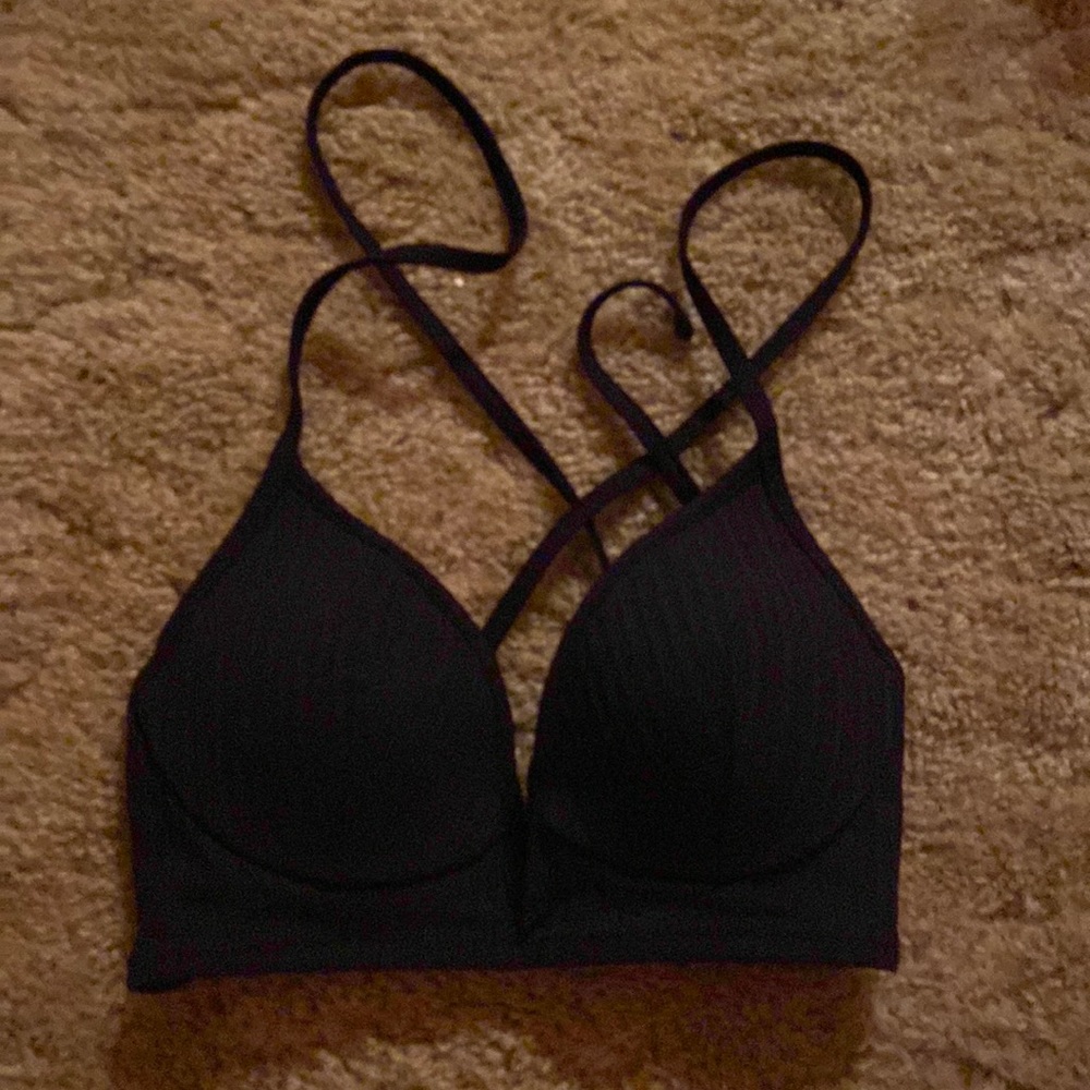 Black bathing suit top